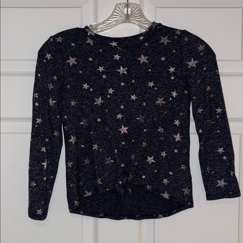 GAP Kids Girls Long Sleeve Front Knot Tunic with Stars Size S 7/8